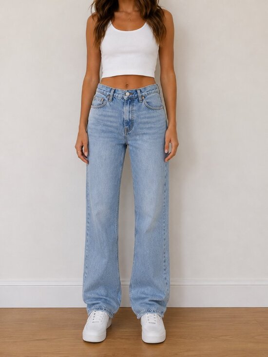 Levi's Denim - Levi's Baggy Wide Leg Jeans Light Wash High Rise 24 x 30 Size: 24 x 30 (tagged